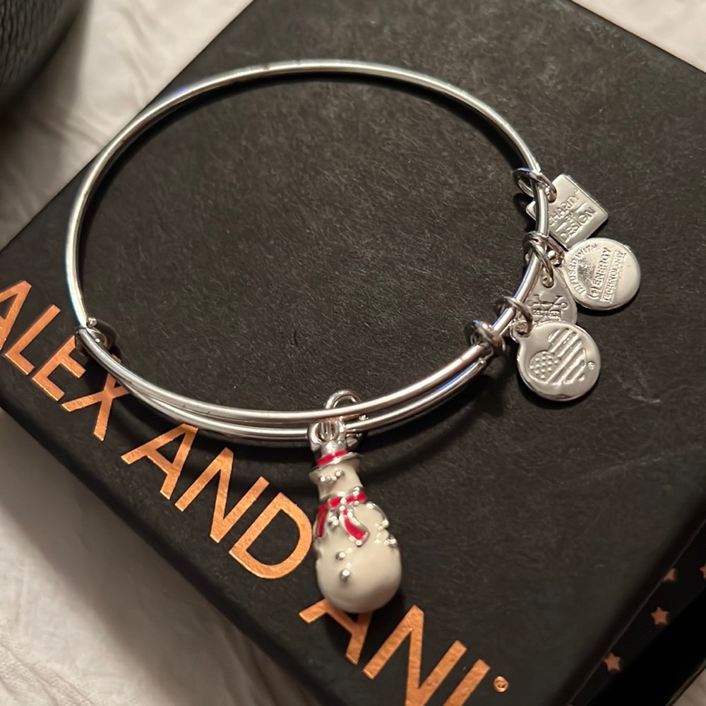 Snowman Alex & Ani bangle
